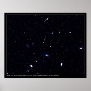 Distant Galaxies Hubble Telescope Poster