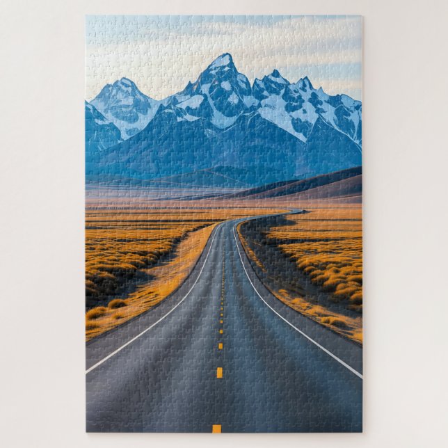 Distant Mountain Peaks Jigsaw Puzzle (Vertical)