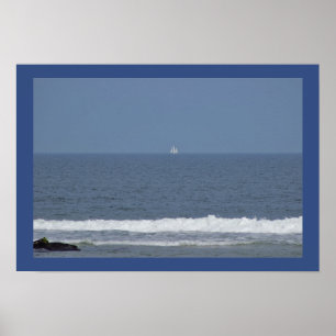 Distant Sailboat Poster