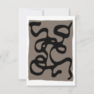 Distant Signals: Abstract Black & Grey Card