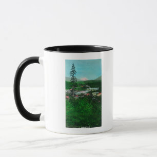 Distant View of Glacier Peak and Town Mug