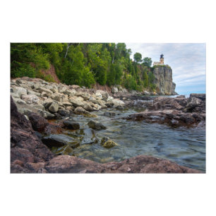Distant View of Split Rock Lighthouse Photo Print