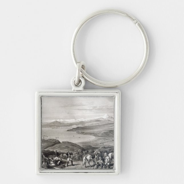 Distant View of the Aconcagua Volcano Key Ring (Front)