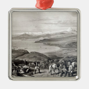 Distant View of the Aconcagua Volcano Metal Ornament