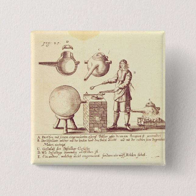 Distilling Equipment 15 Cm Square Badge (Front)