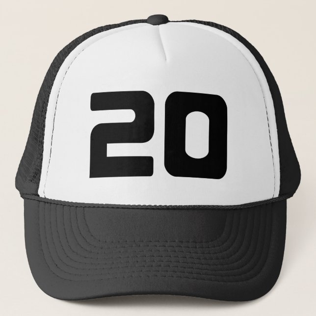 Distinctive 20th Birthday Party Trucker Hat (Front)