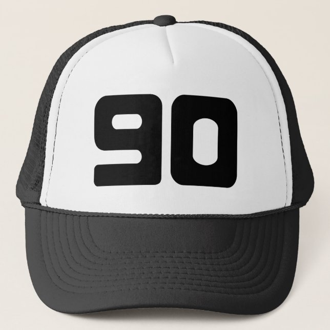Distinctive 90th Birthday Party Trucker Hat (Front)