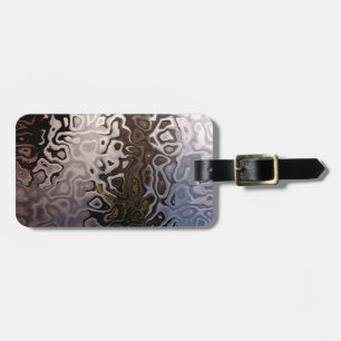 Distinctive Brown Grey Shimmering Snakeskin Effect Luggage Tag