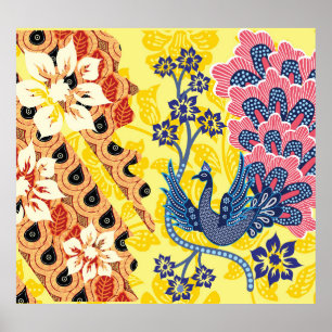 Distinctive Indonesian Batik Motifs Poster