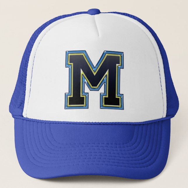 Distinctive Letter M Trucker Hat (Front)
