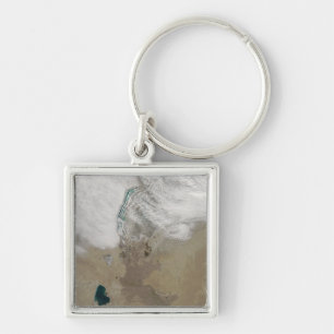 Distinctive lines of clouds key ring