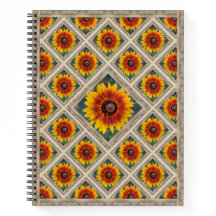 Distinctive Notebook with Susie's Sunflowers