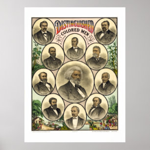 DISTINGUISHED AFRICAN AMERICAN MEN   1883 POSTER