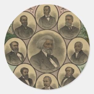 Distinguished Coloured Men Frederick Douglass 1883 Classic Round Sticker