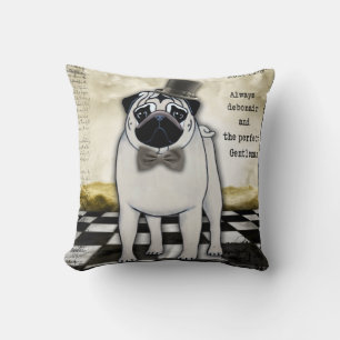 Distinguished Pug pillow