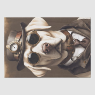 Distinguished Smoking Lion in headphones decoupage Tissue Paper