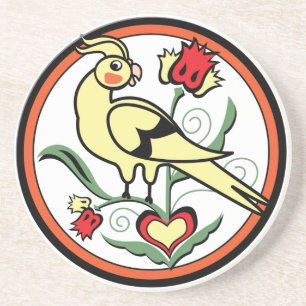 Distlefink Cockatiel Coaster