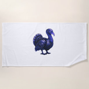 Distopian Turkey Thanksgiving Design Classic T-Shi Beach Towel