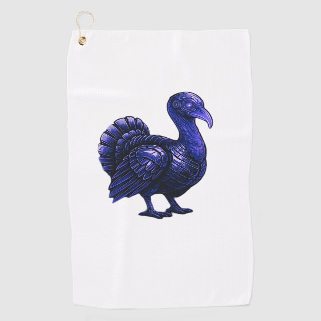 Distopian Turkey Thanksgiving Design Classic T-Shi Golf Towel (Front)