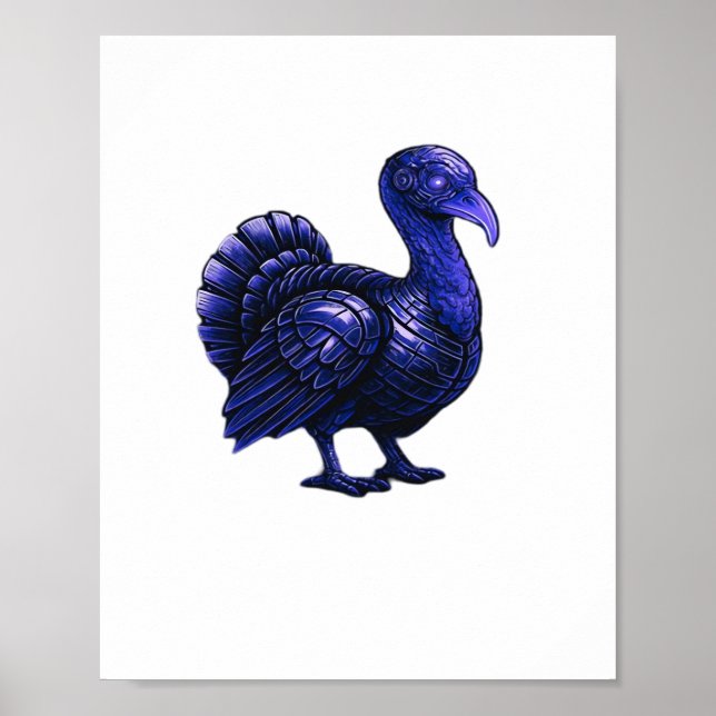 Distopian Turkey Thanksgiving Design Classic T-Shi Poster (Front)