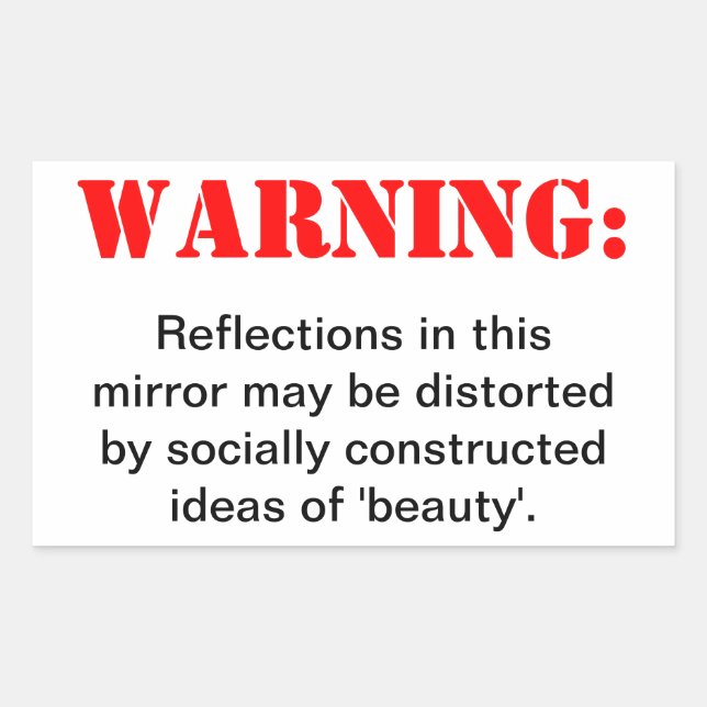 Distorted Beauty Rectangular Sticker (Front)