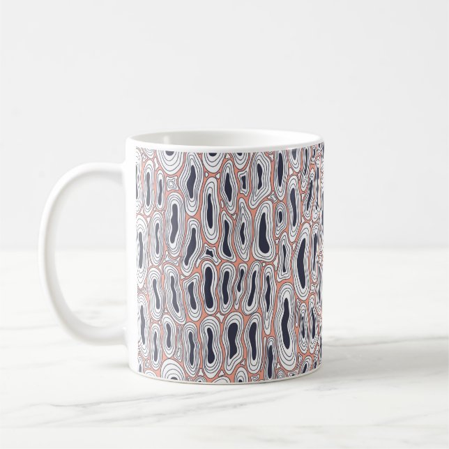 Distorted black holes abstract seamless pattern. c coffee mug (Left)