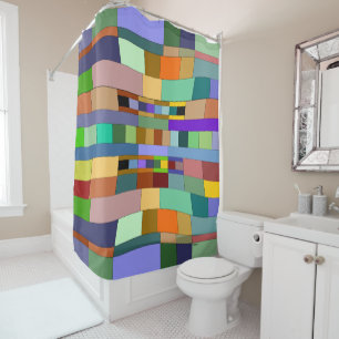 Distorted Designs Shower Curtain