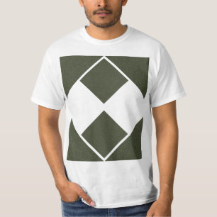 Distorted Diamond Duality T-Shirt – Moss Green