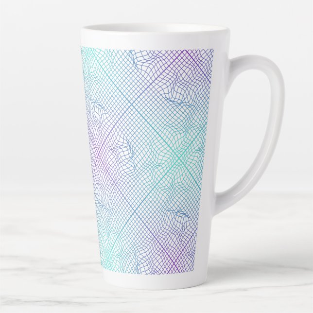 Distorted frame 01.w Lgrey BG Latte Mug (Right)