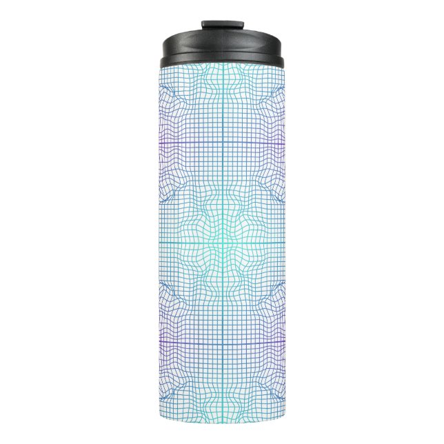 Distorted frame 01.w Lgrey BG Thermal Tumbler (Front)