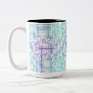Distorted frame 01.w Lgrey BG Two-Tone Coffee Mug