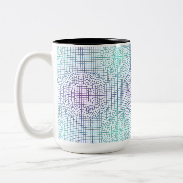 Distorted frame 01.w Lgrey BG Two-Tone Coffee Mug (Left)