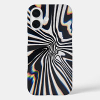 Distorted Line Art Prismatic Glitch