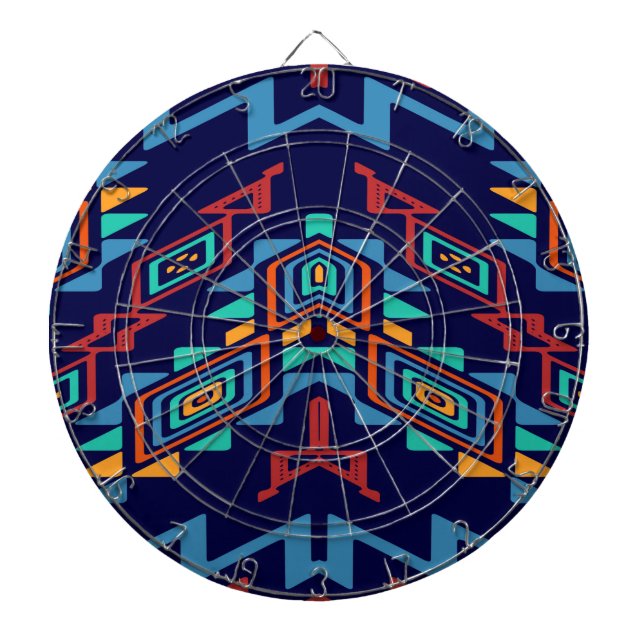 Distorted shapes abstract design dartboard (Front)