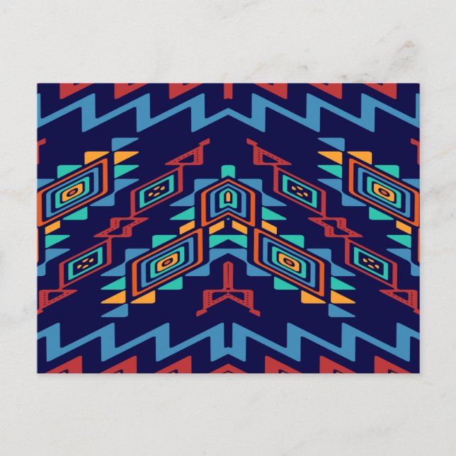 Distorted shapes abstract design postcard (Front)