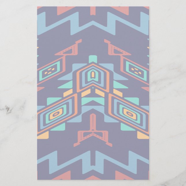 Distorted shapes abstract design stationery (Front)