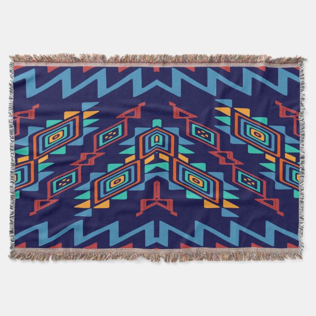 Distorted shapes abstract design throw blanket (Front)