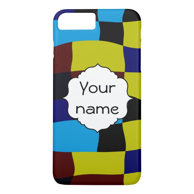 Distorted squares in retro colours Case-Mate iPhone case (Back)