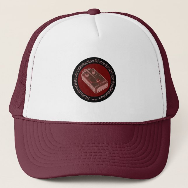 Distortion Pedal Pink Salmon/Red Trucker Hat (Front)