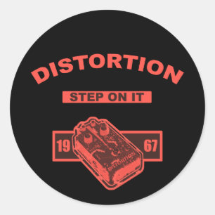 Distortion Step On It Classic Round Sticker