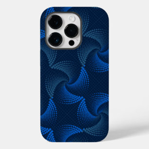 Distortion Twist pattern DBlue BG Case-Mate iPhone 14 Pro Case