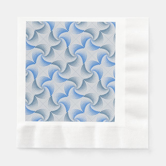 Distortion Twist pattern offwhite BG Napkin (Front)