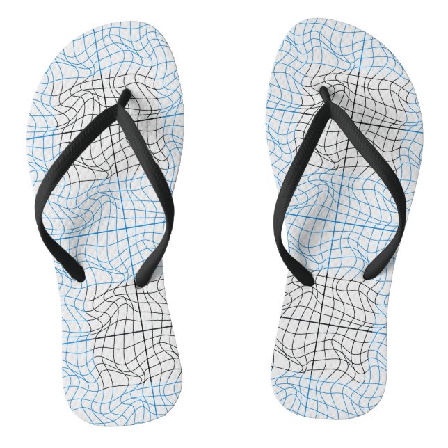 Distortion Wireframe 10 BBK.W OffWhite BG Thongs (Footbed)