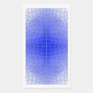 Distortion Wireframe.C01.GBluex4.LBlue Lines Napkin