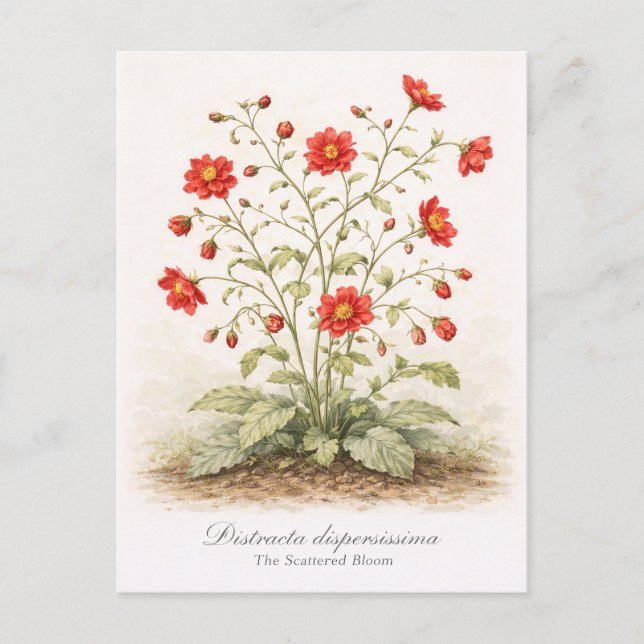 Distracta dispersissima - The Scattered Bloom Postcard (Front)