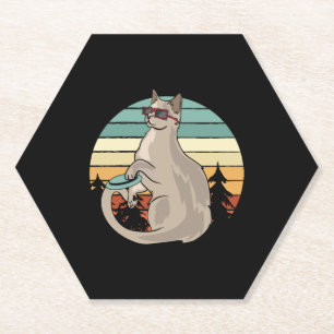 Distracted by Jeeps And Cats Funny T Shirt Gift Paper Coaster