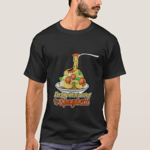 Distracted By Spaghetti Italian Food Chef Noodles T-Shirt