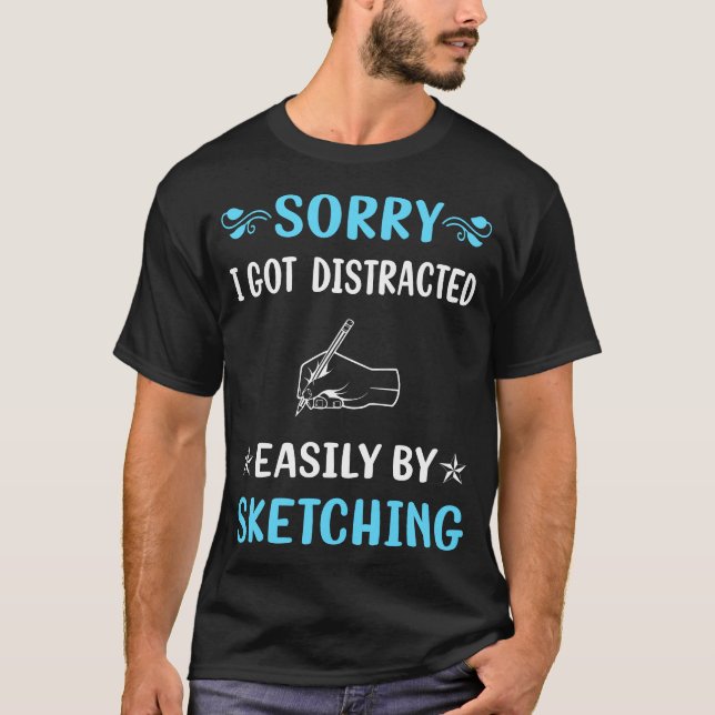 Distracted Sketching T-Shirt (Front)