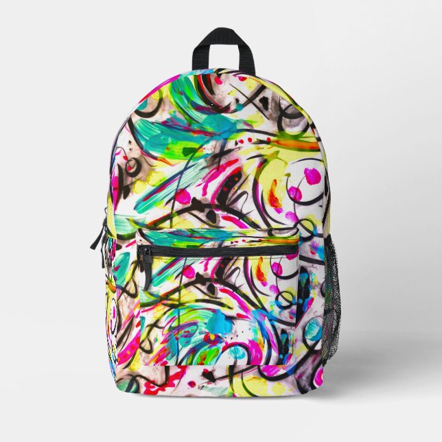 Distraction 3 printed backpack (Front)