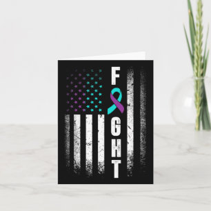 Distress American Flag Fight Suicide Prevention Aw Card